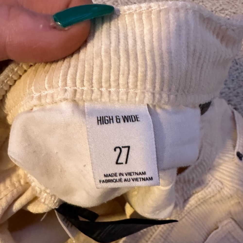 Urban Outfitters off white ribbed jeans - Picture 3 of 5